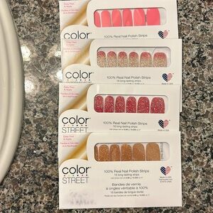 Lot of 4 brand new color street nail wraps